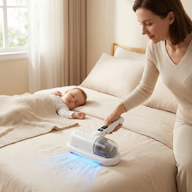 🌟Komplett aufgerüstet🛏️Über 500.000 Stück verkauft!💝Bettstaubsauger mit UV-C-Licht – Klopfen + Saugen + UV in einem!💥🔦 -Remifa® - Image 4